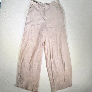 Jason Wu Women’s Pants Large Crinkle high waisted wide leg flowy neutral crepe